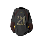RELABEL No.21 Spliced Layered Long-Sleeve Tee