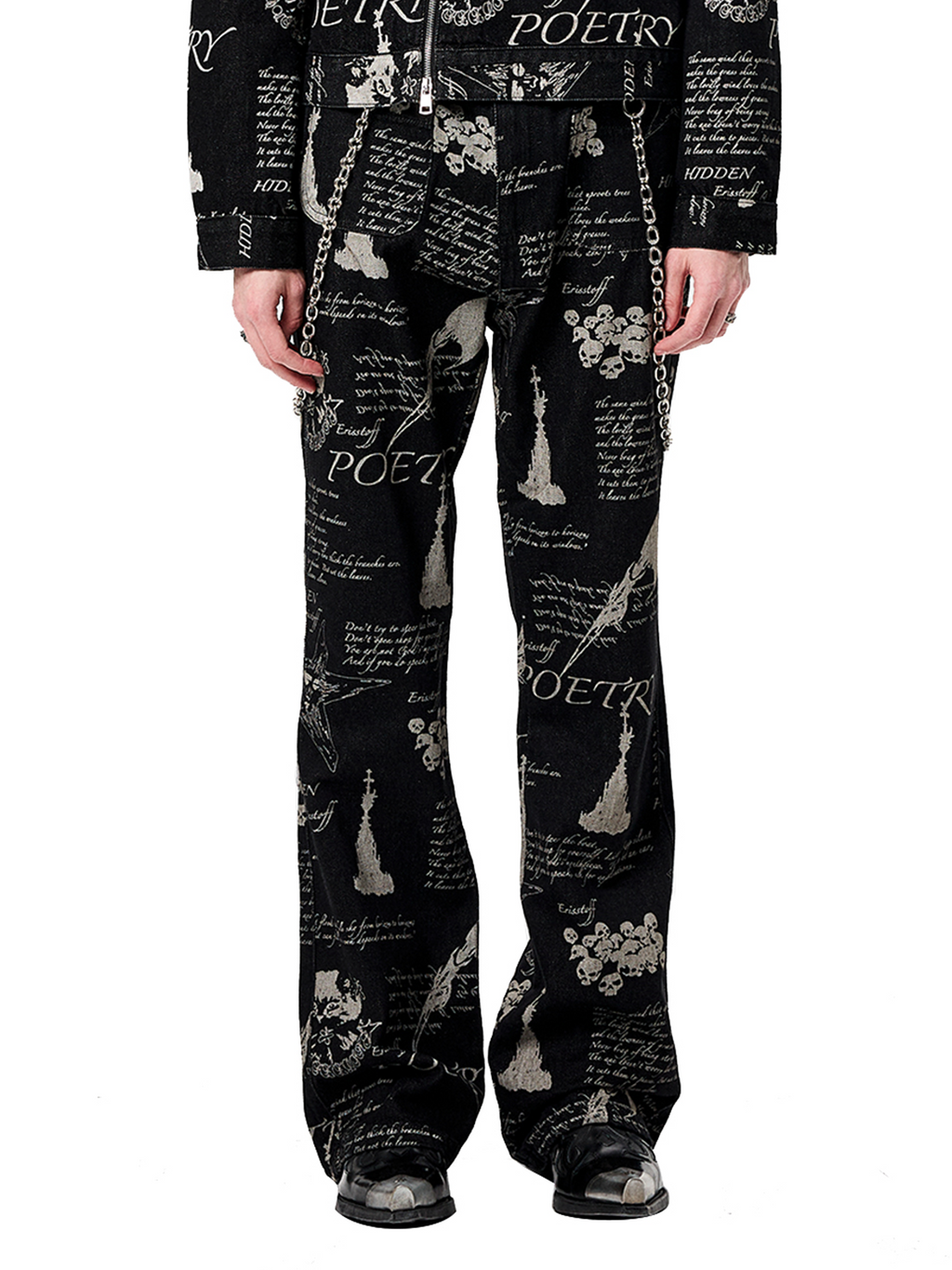 CYCYCY Punk Washed Graffiti Jeans