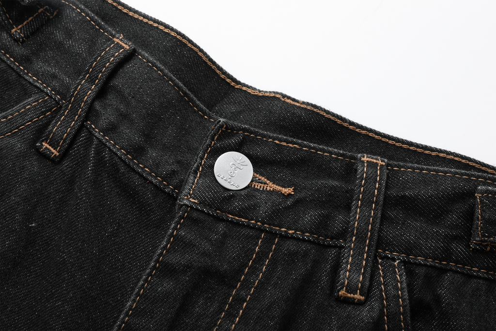 STEEPC Multi-Pocket Raw Denim Shorts