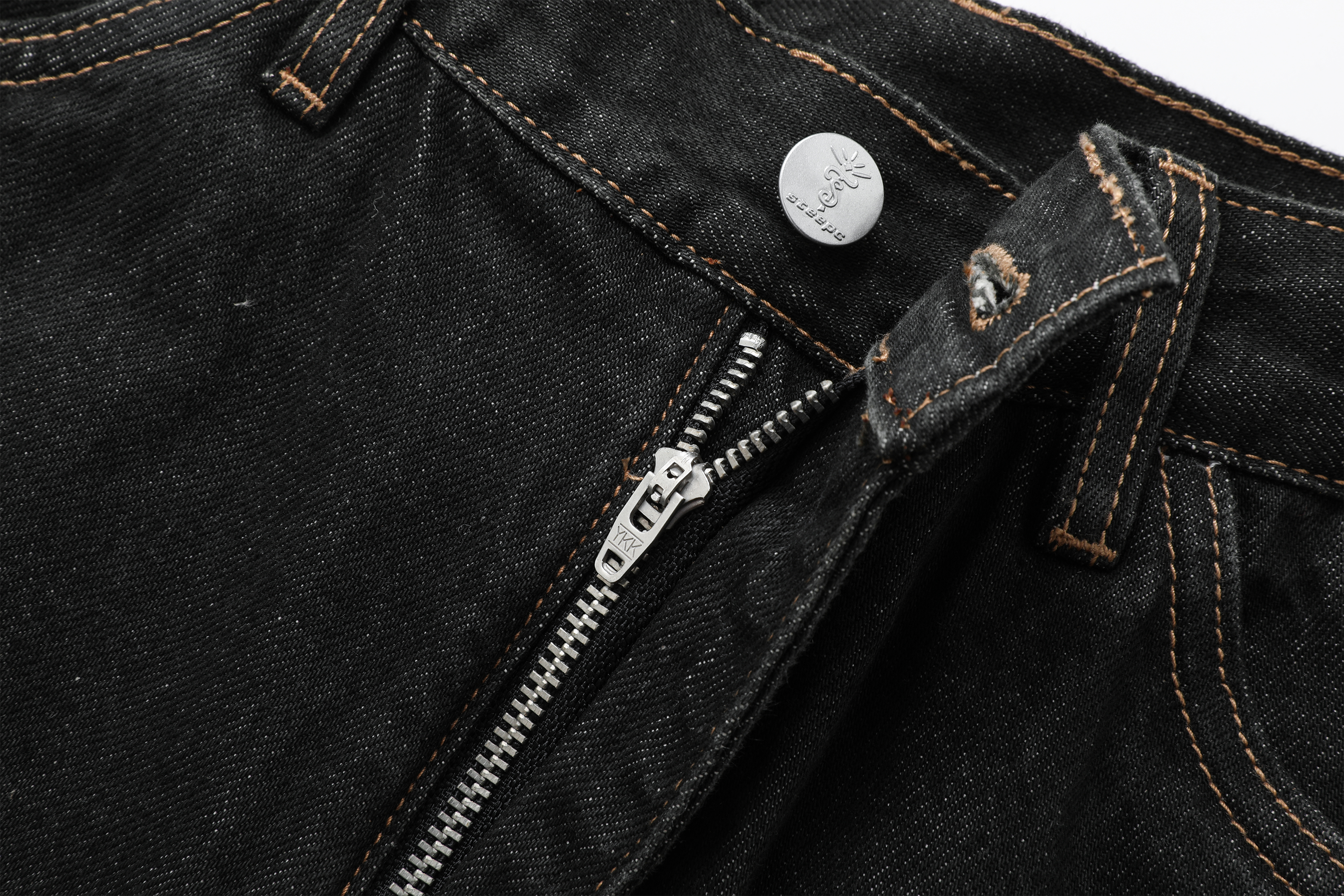 STEEPC Multi-Pocket Raw Denim Shorts