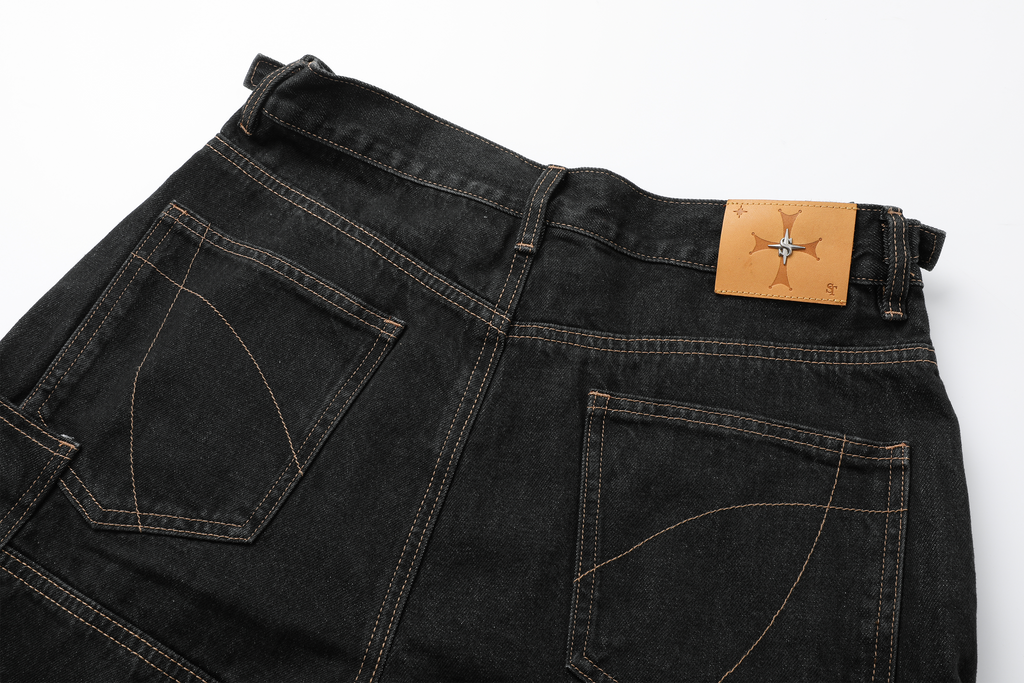 STEEPC Multi-Pocket Raw Denim Shorts