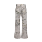 CYCYCY Floral Lace Full-Print Flared Jeans