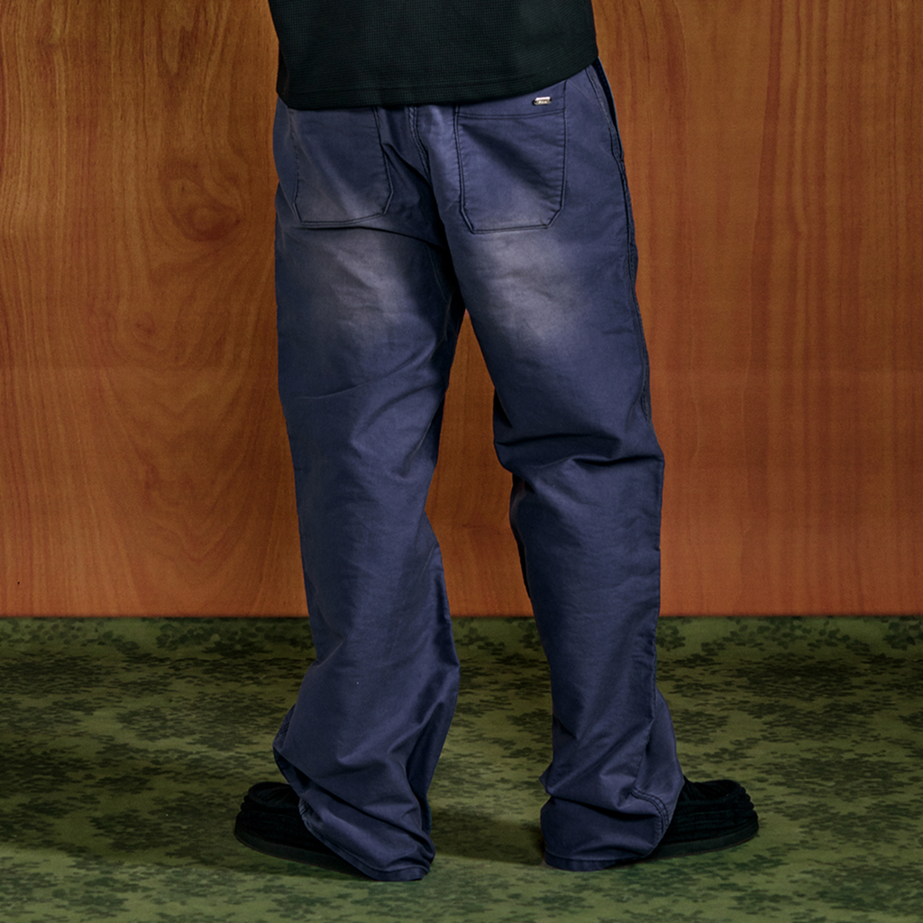 PMW Retro Washed Crinkled Wide-Leg Jeans