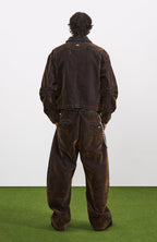 PMW Retro Flocked Washed Denim Pants