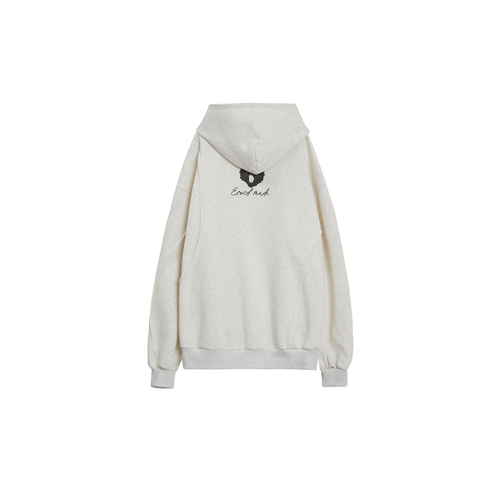 ERROR CODE ROBOT Black Cat Graphic Oversized Zip-Up Hoodie
