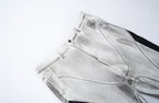 MOGONGSHE Distressed Techwear PU Moto Pants