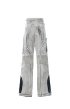 MOGONGSHE Distressed Techwear PU Moto Pants