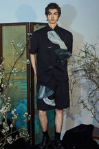 JIECHI Crinkled Tulle Layered Shorts