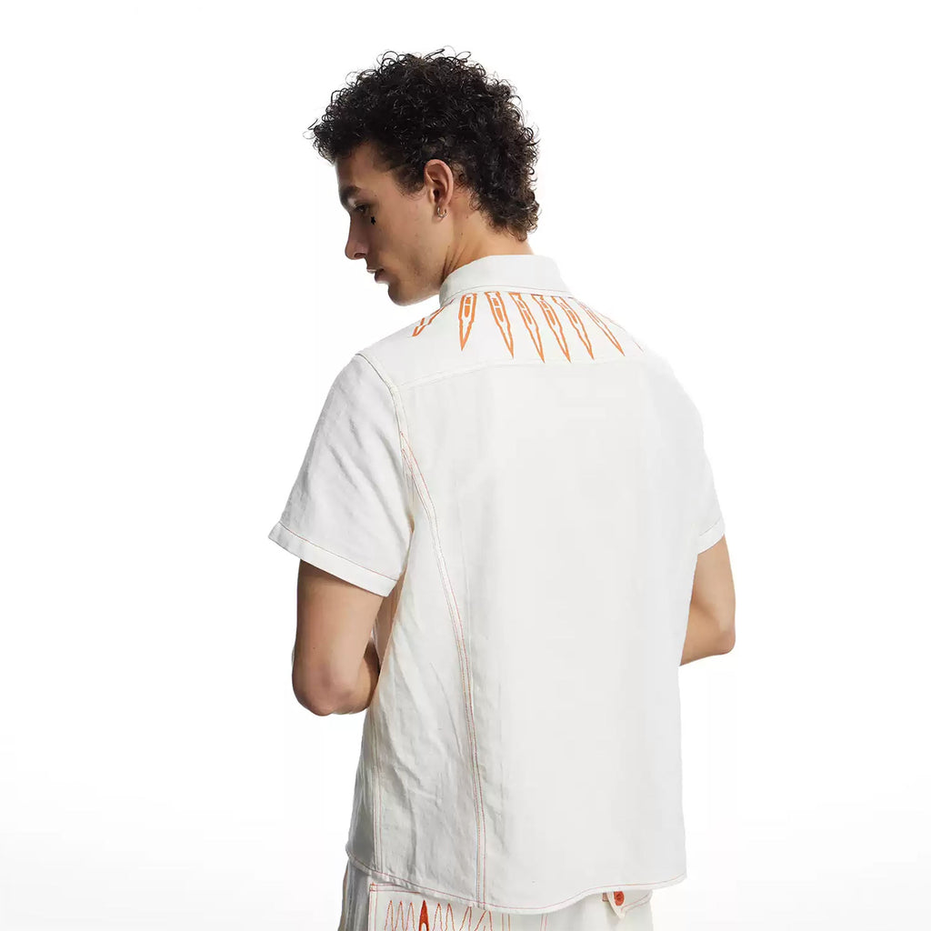 DND4DES Contrast Bullet Stitch Half Shirt