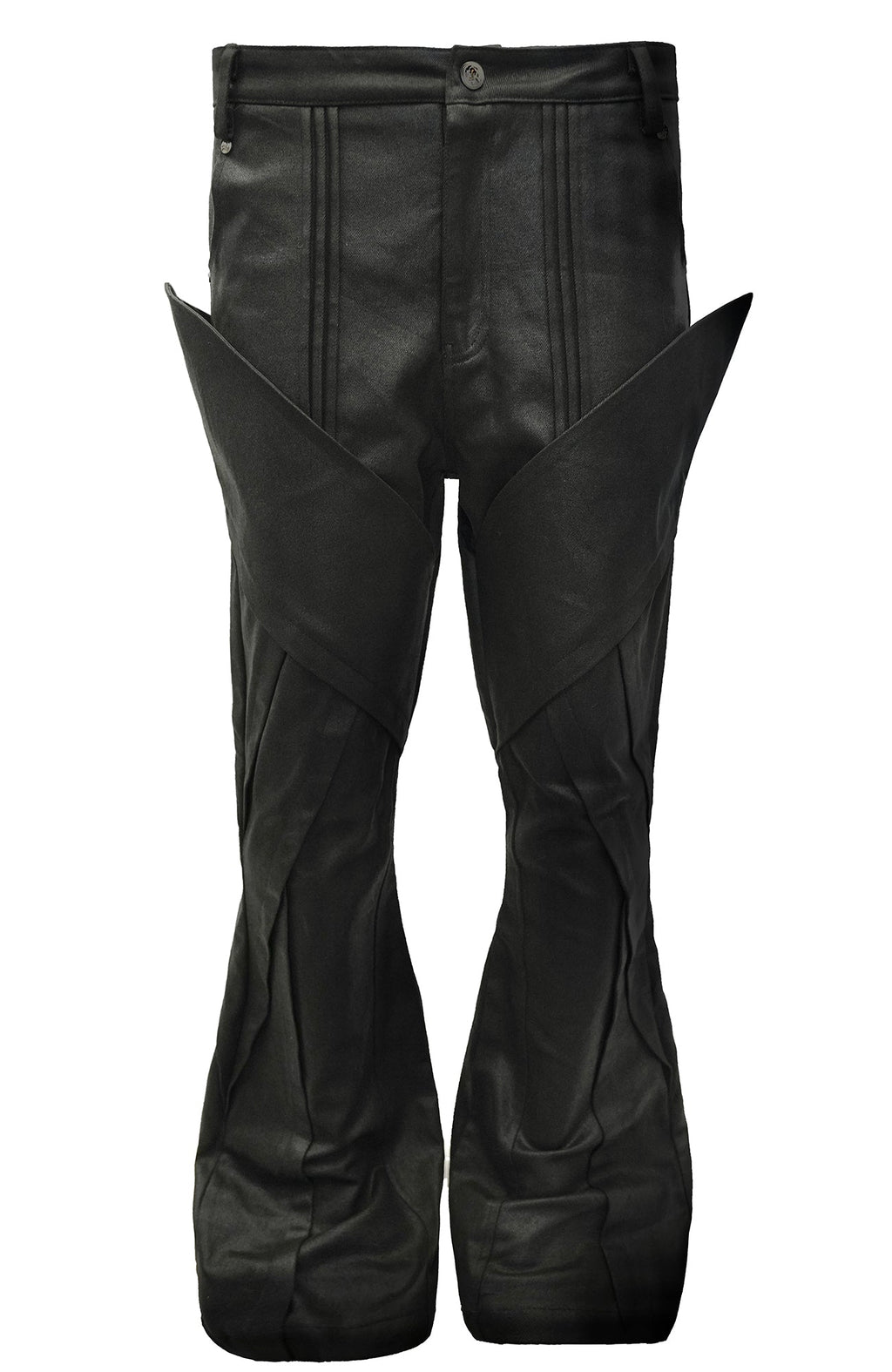 SSIN7 Wing Pocket Waxed Flared Jeans