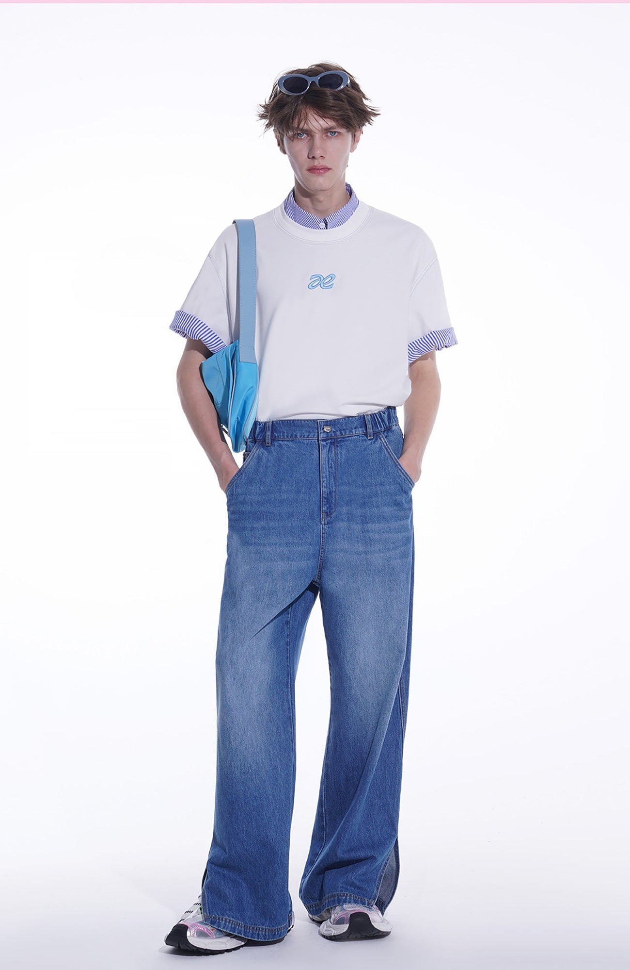TIWILLTANG Side-Cut Oversized Jeans