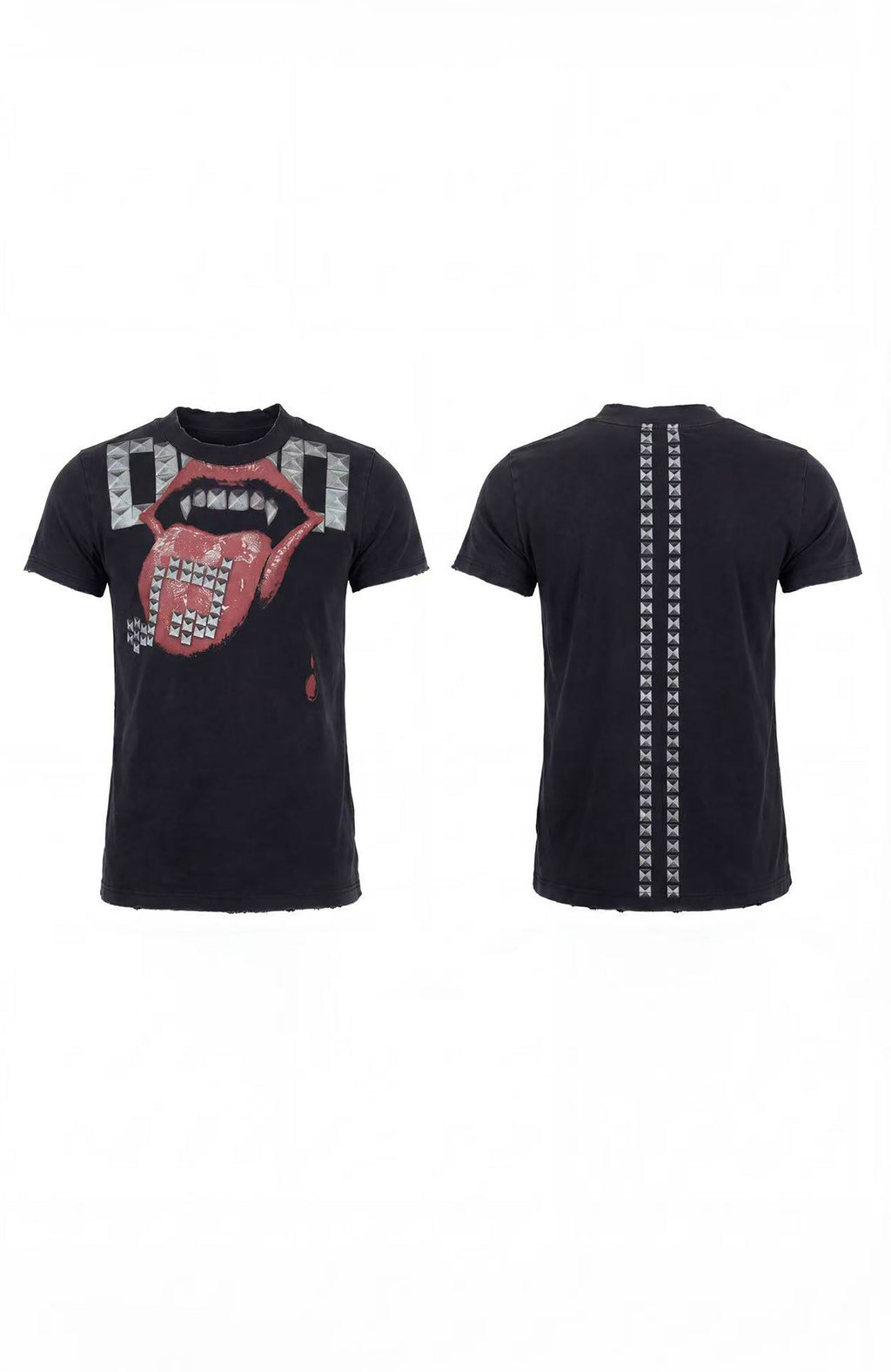 DND4DES Punk Stud Lips Print T-Shirt