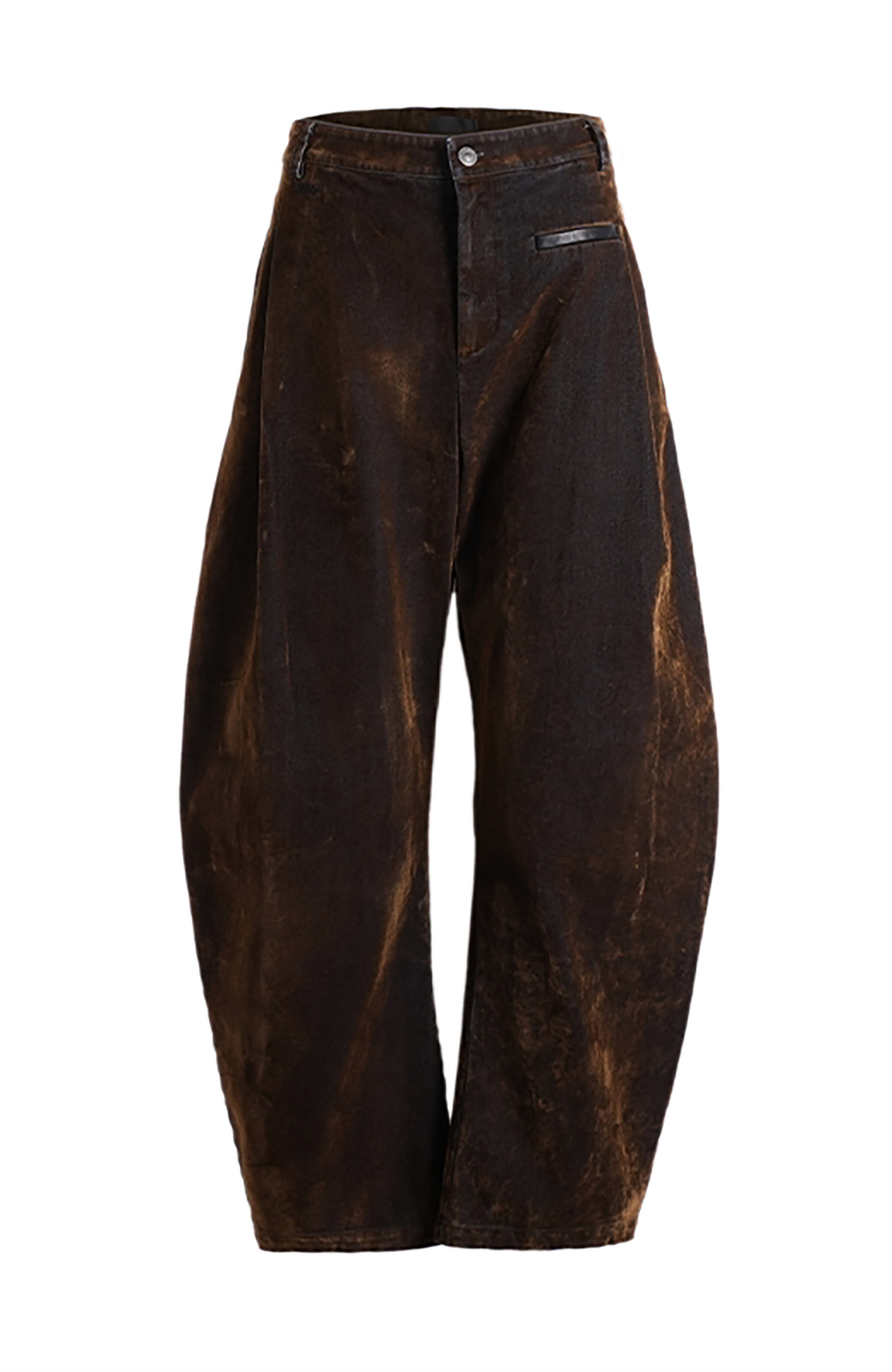 PMW Retro Flocked Washed Denim Pants