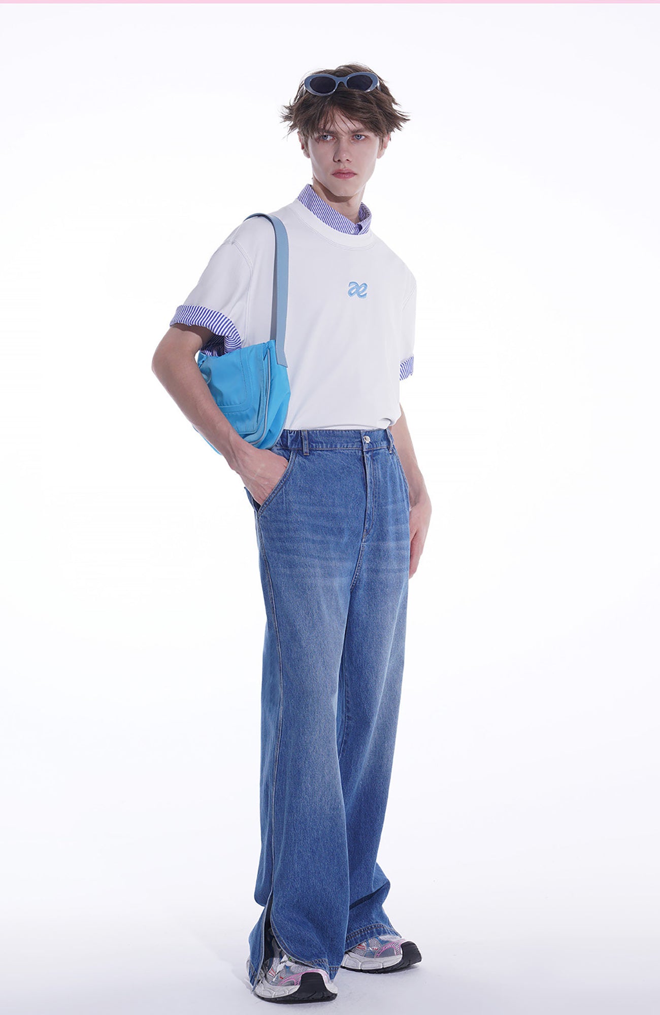 TIWILLTANG Side-Cut Oversized Jeans