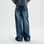 TIWILLTANG Retro Button-Up Straight-Leg Jeans