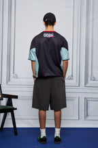 UNLIMITED MOTE Multi-Pleated Drawstring Raw-Hem Shorts