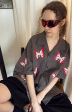 MIICHOUS Butterfly Graphic Half Shirt