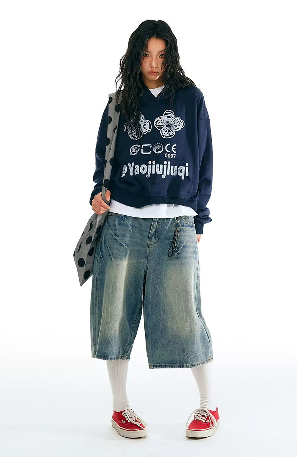 1997 POSTOFFICE Washed Wide-Leg Denim Shorts