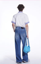 TIWILLTANG Side-Cut Oversized Jeans