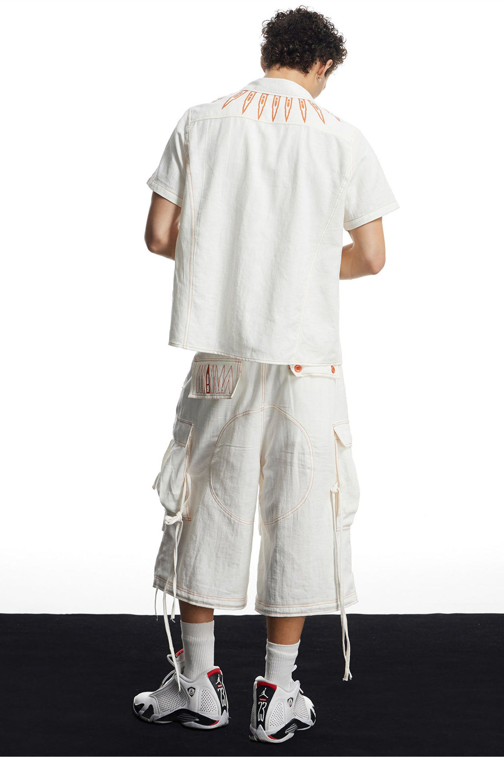 DND4DES Contrast Bullet Stitch Half Shirt