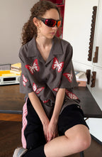 MIICHOUS Butterfly Graphic Half Shirt