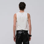 FACEONLAB Lace Trim Gothic Letters Sleeveless Tank