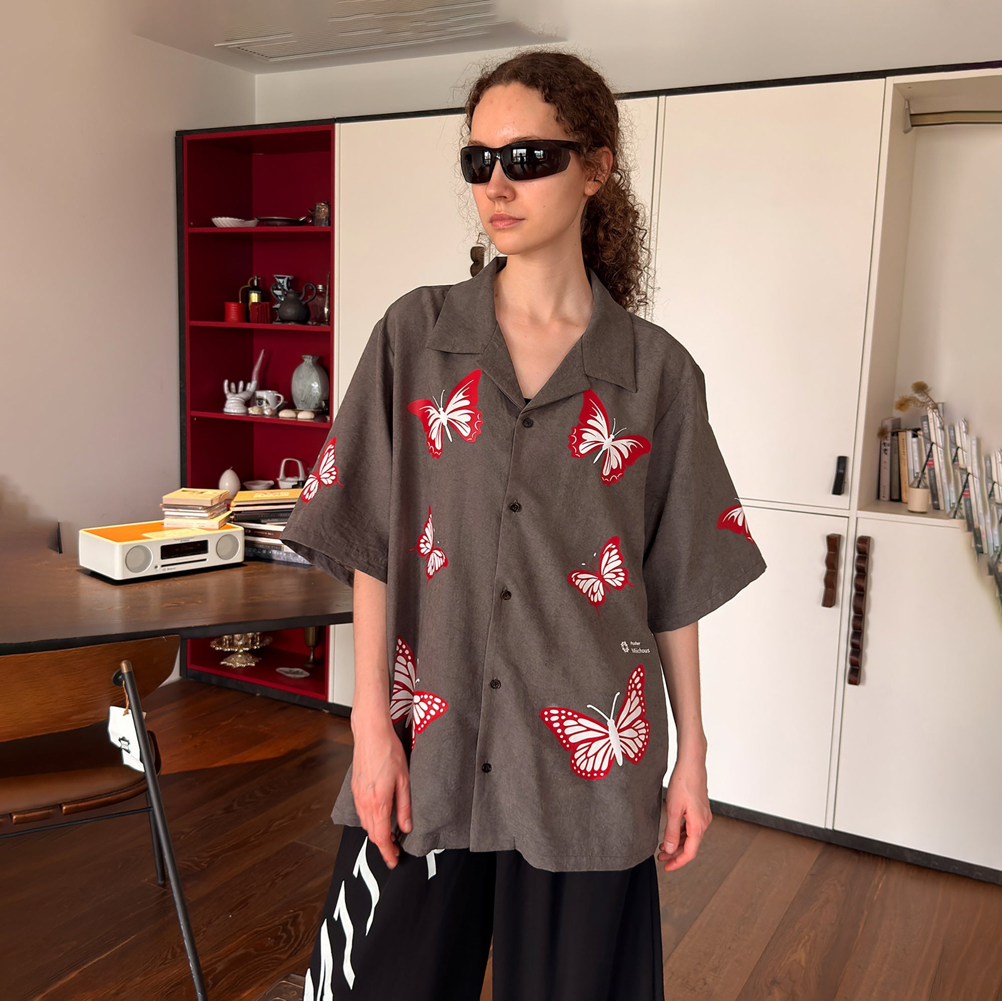 MIICHOUS Butterfly Graphic Half Shirt