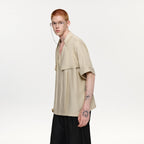 TIWILLTANG Layered Lapel Half Shirt