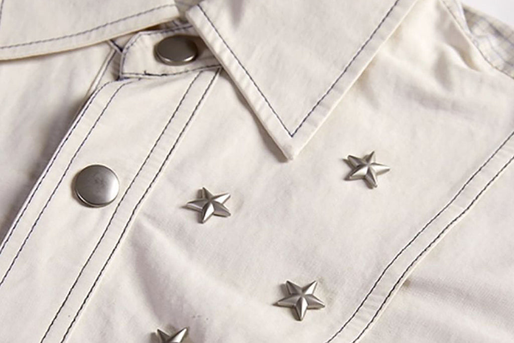 ERROR CODE ROBOT Multi-Studded Faux-Layer Short Sleeve Half Shirt
