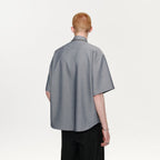 TIWILLTANG Leaf Lace Paneled Half Shirt