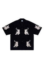 MIICHOUS Tiger Butterfly Satin Embroidered Half Shirt