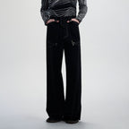 TIWILLTANG Contrast Stitched Straight-Leg Jeans