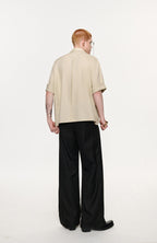 TIWILLTANG Layered Lapel Half Shirt