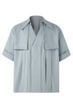 TIWILLTANG Layered Lapel Half Shirt