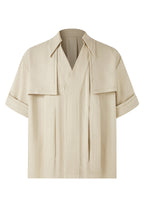 TIWILLTANG Layered Lapel Half Shirt