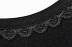FACEONLAB Lace Trim Gothic Letters Sleeveless Tank
