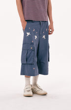 PASET Unicorn Embroidered Cargo Shorts