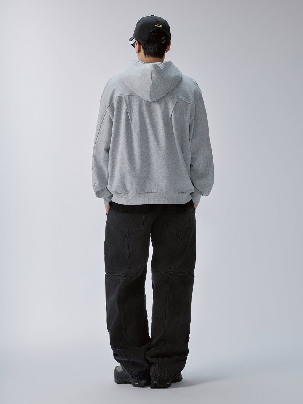 F2CE Washed Panel Multi-Pocket Straight-Leg Jeans