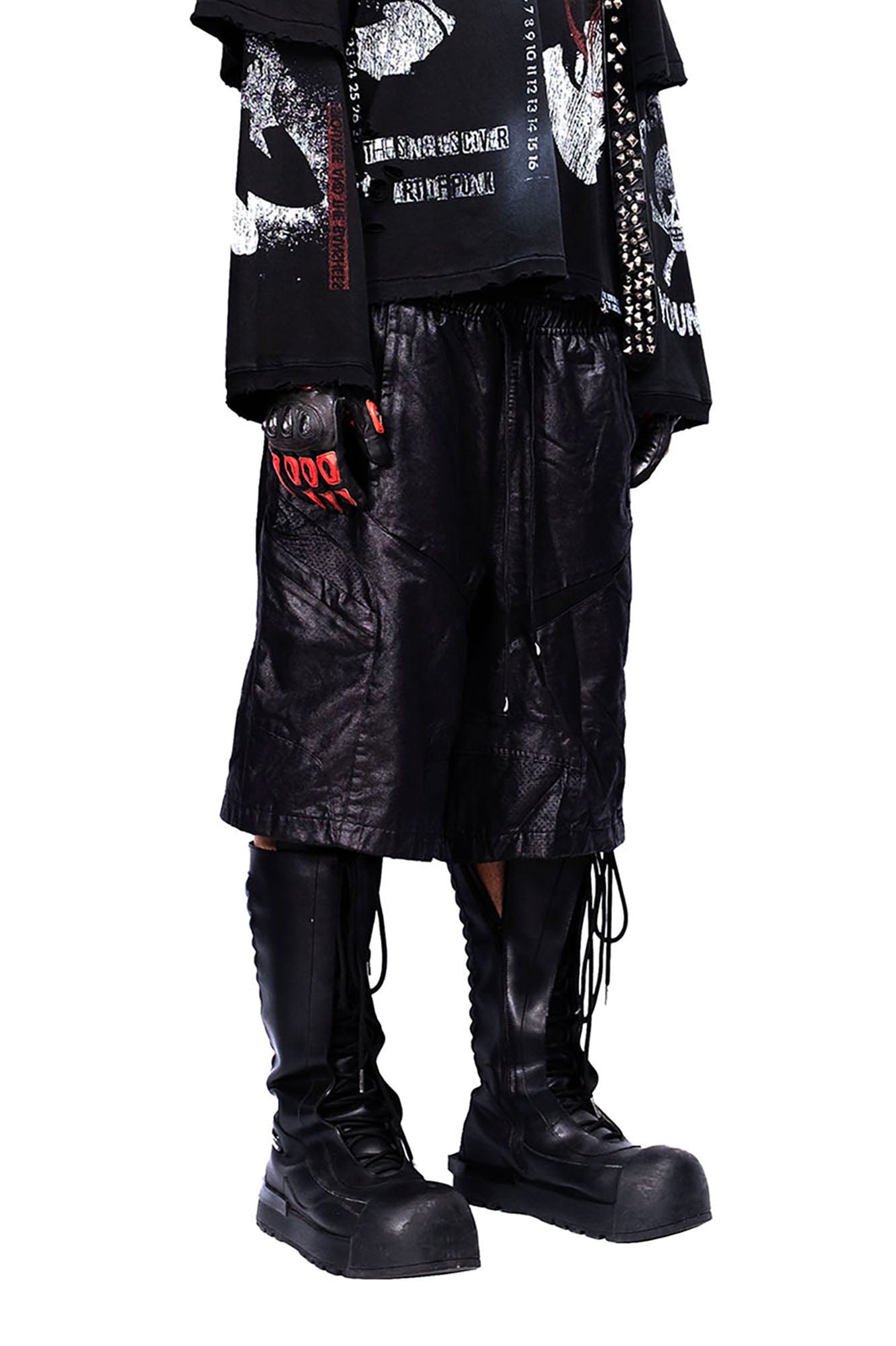 FVVO Multi-Panel Glossy Shorts