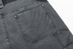ESAIAS Claw Washed Panel Straight-Leg Pants