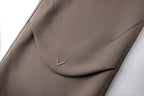 ESAIAS Layered Flap-Knee Wool-Blended Wide-Leg Trousers