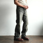 NEIGBORL Wash Distressed Loose-Fit Jeans Black