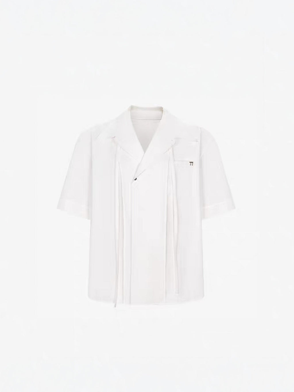TIWILLTANG Draped Camp-Collar T Shirt