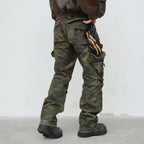 NEIGBORL Retro Multi-Pocket Camo Cargo Pants