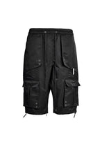 SSIN7 Multi-Pocket Satin Drawstring Shorts