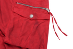 UNDERWATER Burnt Red Dirty-Dyed Moleskin Cargo Pants