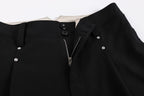 FACEONLAB Retro Pleated Raw-Edge Shorts