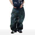 CYCYCY Dirty Wash Graffiti Baggy Jeans