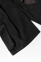 RELABEL Detachable Scarf Washed Multi-Pocket Wide-Leg Shorts