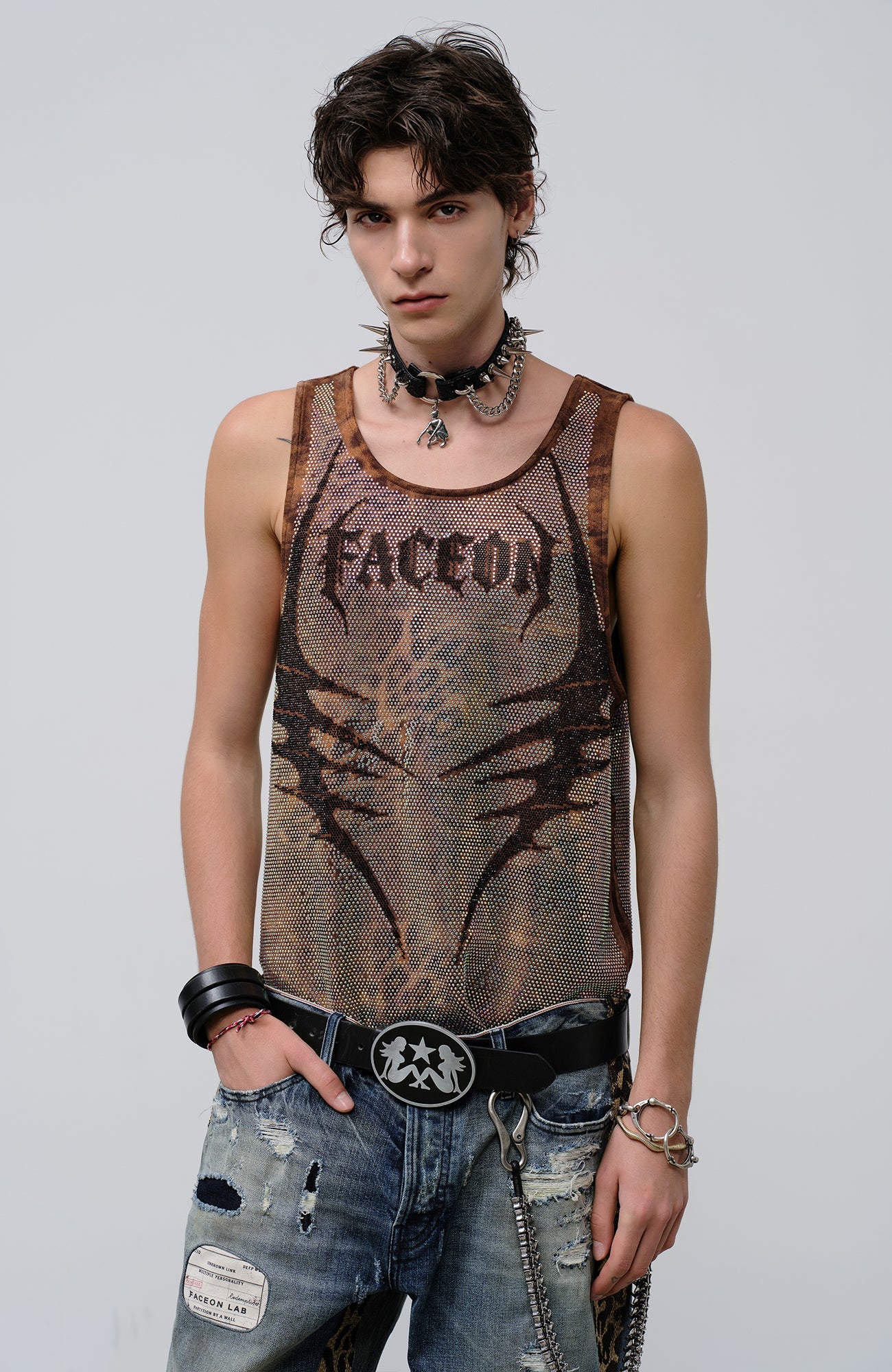 FACEONLAB Venom Diamond Punk Tank Leopard